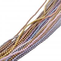 Perles de nacre en verre, Rond, vernis au four, DIY, plus de couleurs à choisir, 3mm Environ 16.53 pouce, Environ Vendu par brin