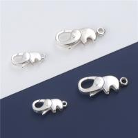 Sterling Silver Lobster Claw Clasp, 925 Sterling Silver, Elephant, DIY silver color 