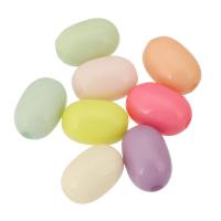 Solid Color Acrylic Beads, Oval, DIY Approx 1mm, Approx 