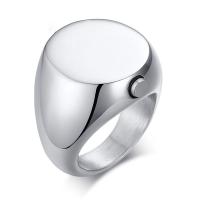 304 Stainless Steel Finger Ring, can open and put into something & for man, original color, 20mm 