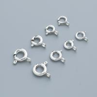 Sterling Silver Spring Ring Clasp, 925 Sterling Silver silver color, 6mm 