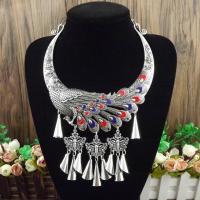 Collar Necklace, Zinc Alloy, silver color plated, fashion jewelry & for woman Approx 29 cm 