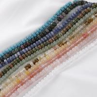 Gemischte Edelstein Perlen, Abakus,Rechenbrett, poliert, DIY & verschiedenen Materialien für die Wahl, 4x6mm, Bohrung:ca. 1mm, ca. 96PCs/Strang, verkauft von Strang