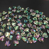 Abalone Shell Cabochon, with Acrylic, Heart, DIY, multi-colored 