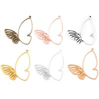 Zinc Alloy Animal Pendants, Butterfly, plated, DIY & hollow Approx 1.5mm 