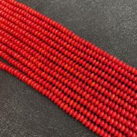 Synthetic Coral Beads, Abacus, DIY red Approx 38 cm 