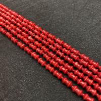 Synthetische Koralle Perle, DIY, rot, 5x10mm, Länge:ca. 38 cm, verkauft von Strang