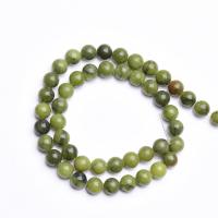 Jade sureño Abalorio, Esférico, pulido, Bricolaje & diverso tamaño para la opción, verde, longitud:aproximado 14.96 Inch, Vendido por Sarta