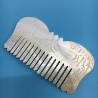 Decorative Hair Combs, Pearl Shell, Carved, DIY white 
