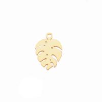 Stainless Steel Leaf Pendant, 304 Stainless Steel, Vacuum Ion Plating, Unisex, golden Approx 