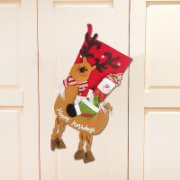 Christmas Stocking and Holder for your Mantel, Velveteen, with Non-woven Fabrics, handmade, cute 