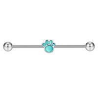 Stainless Steel Straight Barbell, 304 Stainless Steel, Claw, polished, fashion jewelry & enamel, silver color 