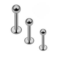 Stainless Steel Tongue Ring, Titanium, Round, polished, fashion jewelry & Unisex silver color 