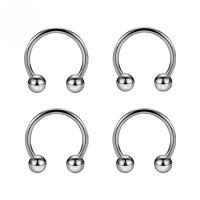 Titanium Nose Piercing Jewelry, polished, fashion jewelry & Unisex silver color 