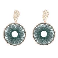 Fashion Create Jewelry Earring, Zinc Alloy, with Cotton Thread, fashion jewelry & for woman 