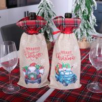 Cloth Christmas Wine Bag, handmade, cute 