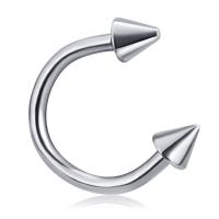 Nose Piercing Jewelry, Titanium, Donut, polished, DIY silver color 