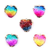 joyas de colgante de cristal de corazón, diferentes estilos para la opción, multicolor, Vendido por UD