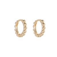 Cubic Zirconia Micro Pave Brass Earring, gold color plated & for woman 