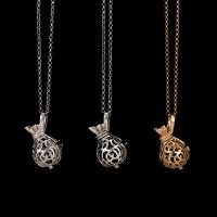 Floating Charm Necklace, Brass, Money Bag, plated, for woman & hollow 20-30mm Approx 38 cm 