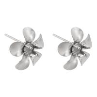 Stainless Steel Earring Stud Component, 304 Stainless Steel, fashion jewelry & DIY, original color, 15*15mm,0.8mm 