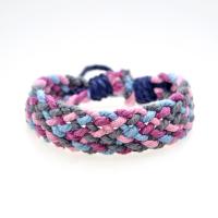 Cotton Thread Bracelet, Round, handmade, fashion jewelry & for woman, purple, 18mm cm 