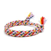 Polyester and Cotton Bracelet, Round, handmade, fashion jewelry & for woman 11mm cm 