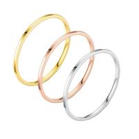 Stainless Steel Finger Ring, 201 Stainless Steel, polished & for woman 1mm 