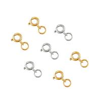 Brass Spring Ring Clasp, Donut, plated, DIY 6mm 