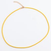 Fashion Necklace Jewelry, Iron, with Alloy, Flat Round, stoving varnish, fashion jewelry & for woman 450mm 