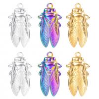 Stainless Steel Pendants, 304 Stainless Steel, Cicada, Vacuum Ion Plating, Unisex Approx 50 cm 