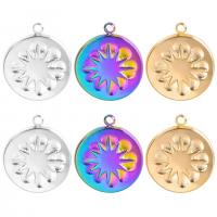 Stainless Steel Pendants, 304 Stainless Steel, Flat Round, Vacuum Ion Plating, Unisex Approx 50 cm 