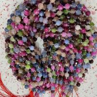 Natural Tourmaline Beads, with Glass Seed Beads, Lantern, DIY & faceted, mixed colors Approx 14.96 Inch 