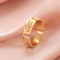 304 Edelstahl Open -Finger-Ring, Vakuum-Ionen-Beschichtung, Modeschmuck & unisex, keine, 5.6x1mm, verkauft von PC