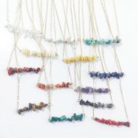 Gemstone Chip Necklaces, with Zinc Alloy, irregular & Unisex Approx 15.74 Inch 
