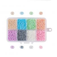 Perles en verre rocaille mélangées, Des billes de verre, avec Boîte en plastique, DIY, plus de couleurs à choisir Environ îte, Vendu par boîte