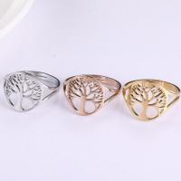 Stainless Steel Finger Ring, 304 Stainless Steel, Vacuum Ion Plating, fashion jewelry & for woman & hollow 