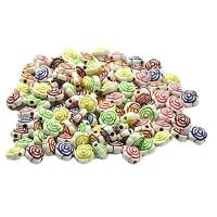 Acrylic Jewelry Beads, Rose, stoving varnish, DIY & chemical wash, mixed colors, 12mm, Approx 