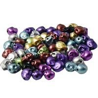 Solid Color Acrylic Beads, Skull, stoving varnish, DIY, mixed colors, 12mm, Approx 