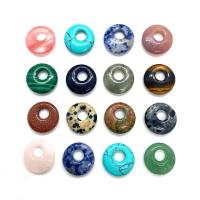Pendentifs pierres gemmes mixtes , pierre gemme, beignet, DIY & différents matériaux pour le choix, plus de couleurs à choisir Environ 6mm, Vendu par PC