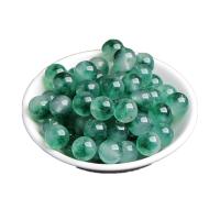 Single Gemstone Beads, Grass Chalcedony, Round, polished, DIY green 