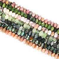Gemischte Edelstein Perlen, flache Runde, poliert, DIY & verschiedenen Materialien für die Wahl & facettierte, keine, 8x11mm, Länge:ca. 14.96 ZollInch, verkauft von Strang