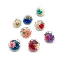 Crystal Jewelry Pendants, Glass, with Crystal & Iron, Round, gold color plated, DIY 16mm 