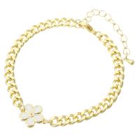 Bracelets Brass Enamel, laiton, Placage de couleur d'or, pour femme & émail Environ 9.5 pouce, Vendu par PC