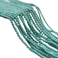 Synthetische Türkis Perlen, rund, poliert, DIY & verschiedene Größen vorhanden & facettierte, grün, Länge:ca. 39 cm, verkauft von Strang
