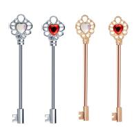 Stainless Steel Straight Barbell, 304 Stainless Steel, Heart, Vacuum Ion Plating, fashion jewelry & for woman 