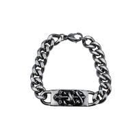 Titanium Steel Bracelet, anoint, fashion jewelry & punk style & for man, 210mm 