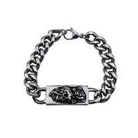 Titanium Steel Bracelet, anoint, fashion jewelry & punk style & for man, 220mm 