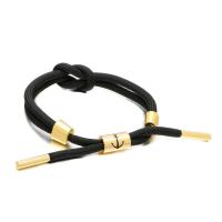 Polyester Cord Bracelet, with Zinc Alloy, Anchor, plated, Adjustable & fashion jewelry & Unisex cm 