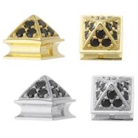 Perles zircon Micro Pave cubes, laiton, Placage, pavé de micro zircon, plus de couleurs à choisir Environ 2mm, Vendu par PC